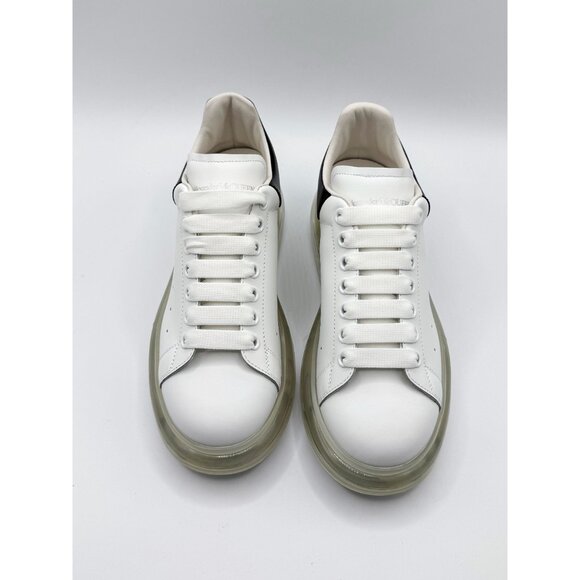 Alexander McQueen Men\'s Oversized Transparent Sole Sneaker in White/black main image 11